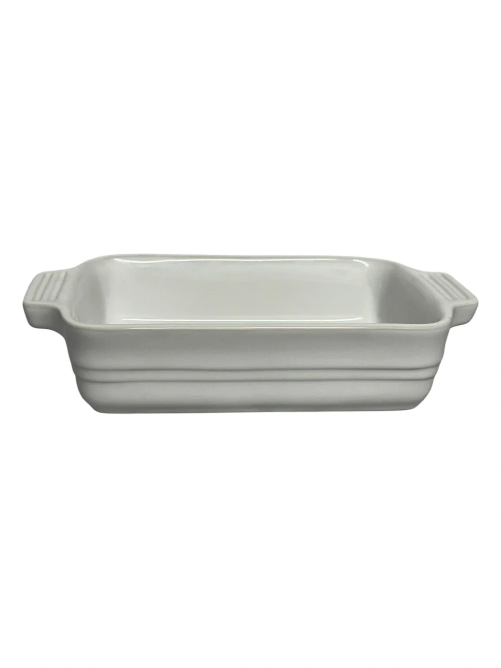Le Creuset Small White Rectangular Baking Dish with Handles